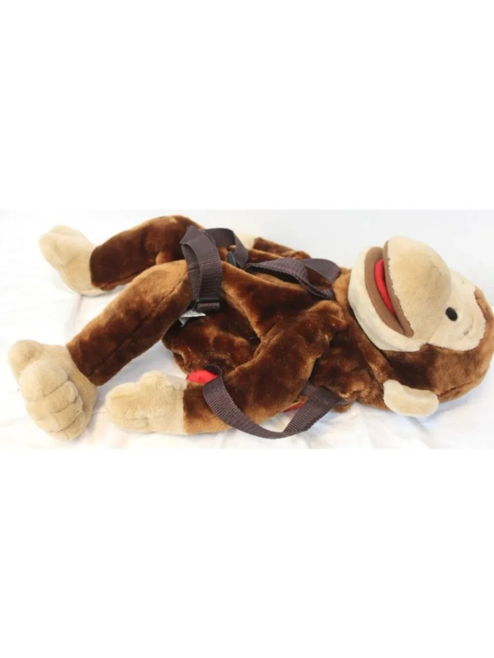 Vtg Curious George Plush Backpack Monkey on Back Wildkin Puppet